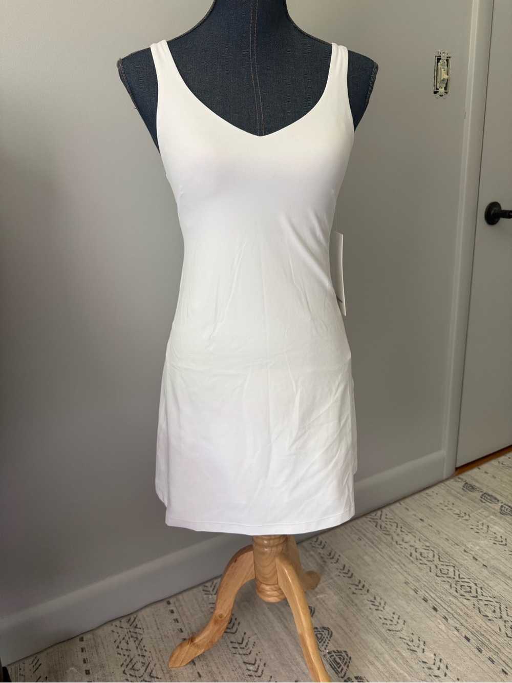 lululemon athletica White Align Dress with Built-In Shelf Bra